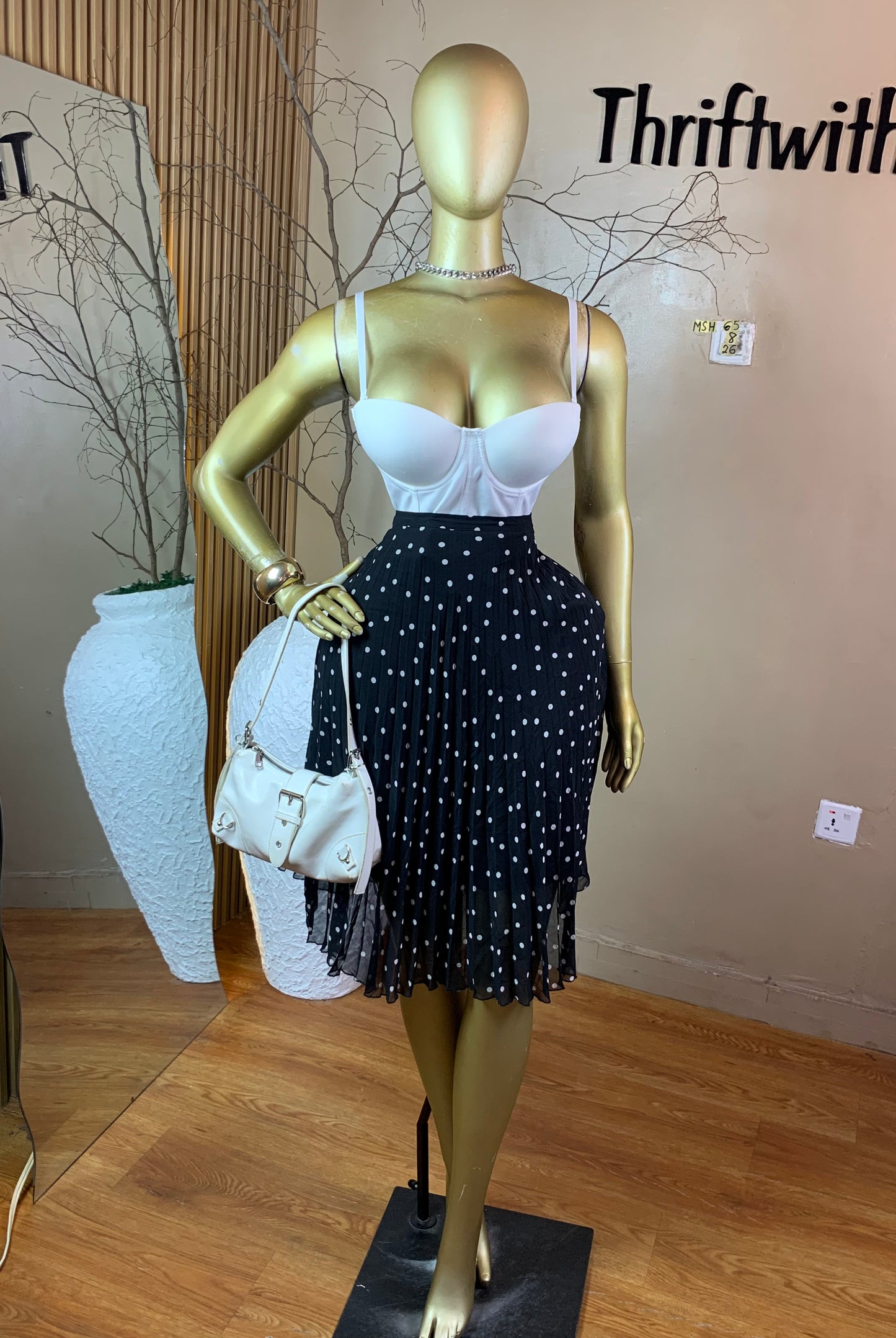 SIZE8 MSH65 POLA DOT SKIRT ONLY Length26