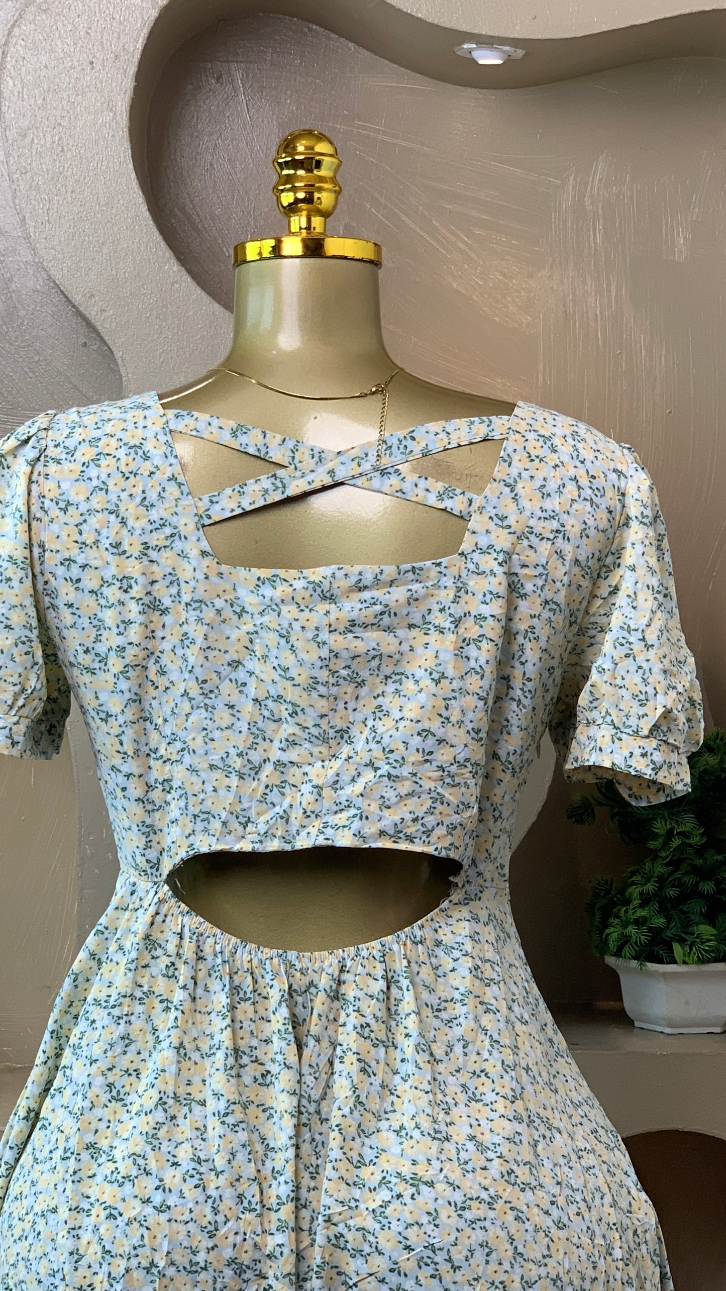 BOB46 SIZE10 Floral DRESS Length45