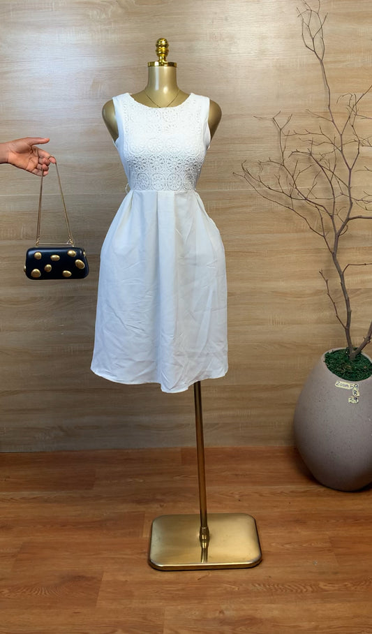 SIZE8 ZOOM59 White Dress Length39
