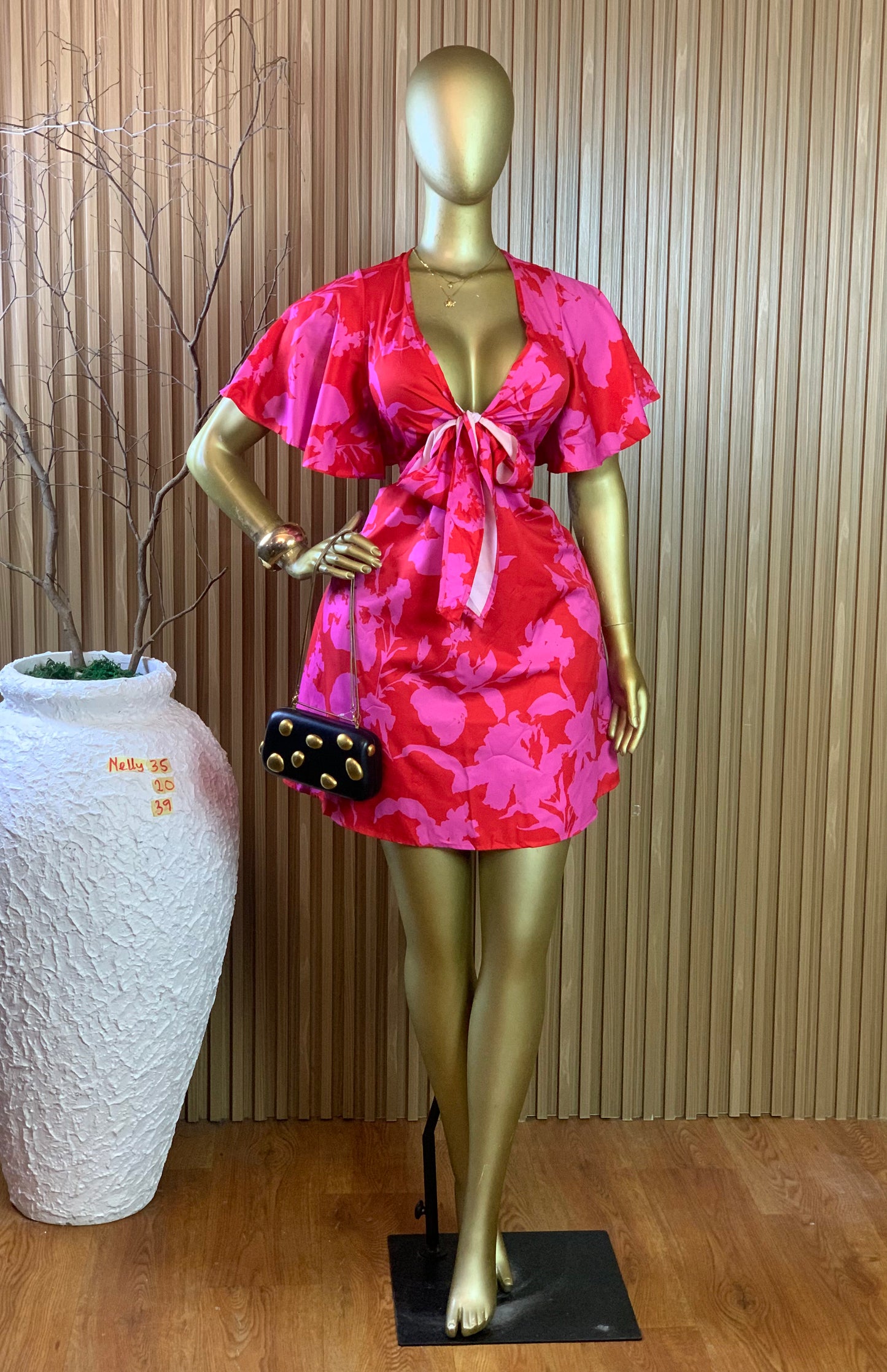 NELLY35 SIZE20 Length39 multi color dress