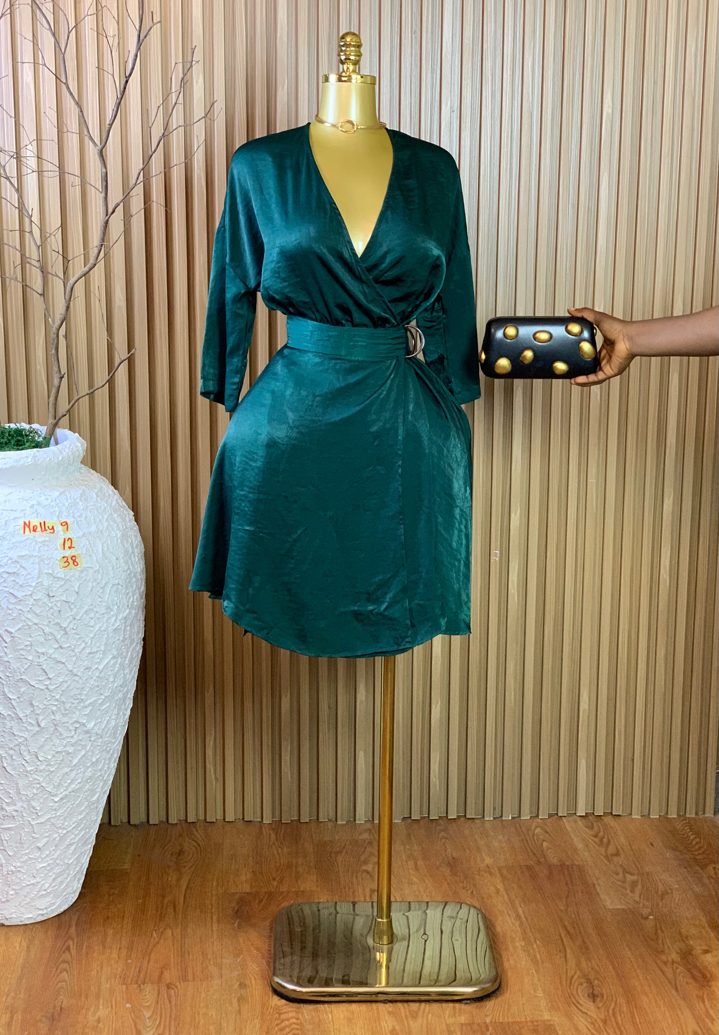 NELLY9 SIZE12 Length38 wrap dress