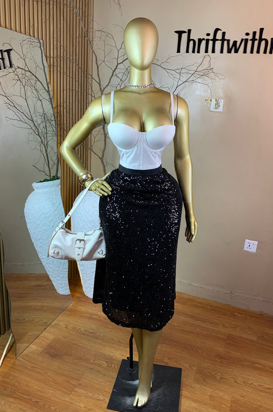 SIZE14 MSH30 BLACK SKIRT ONLY Length32