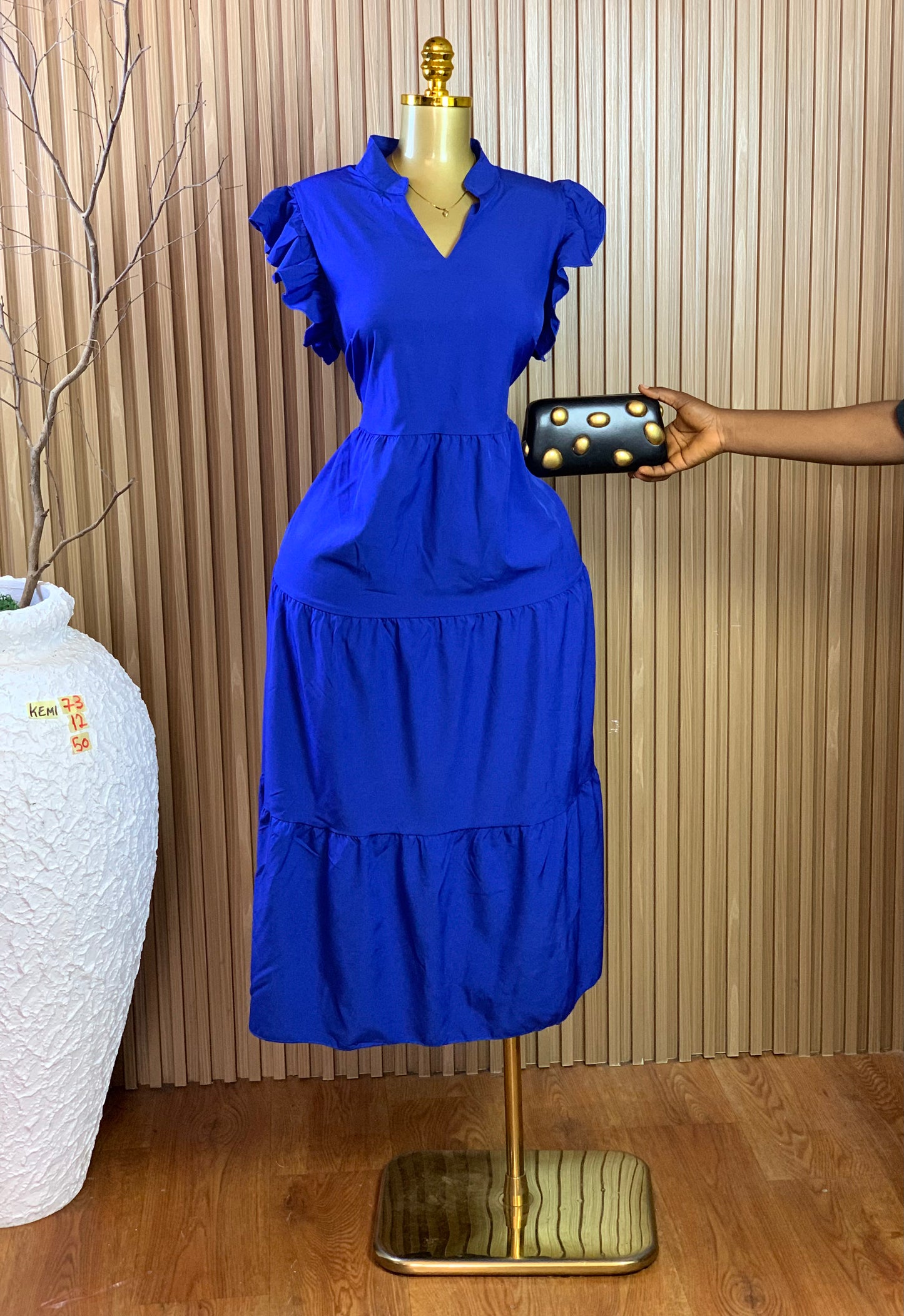 KEMI73 SIZE12/14 Length50 blue free dress