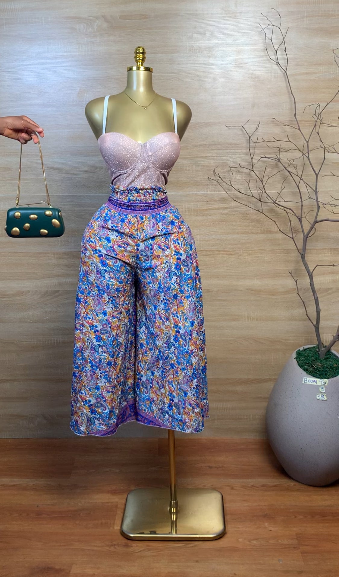 SIZE8 BOOM93 Floral pant Length38