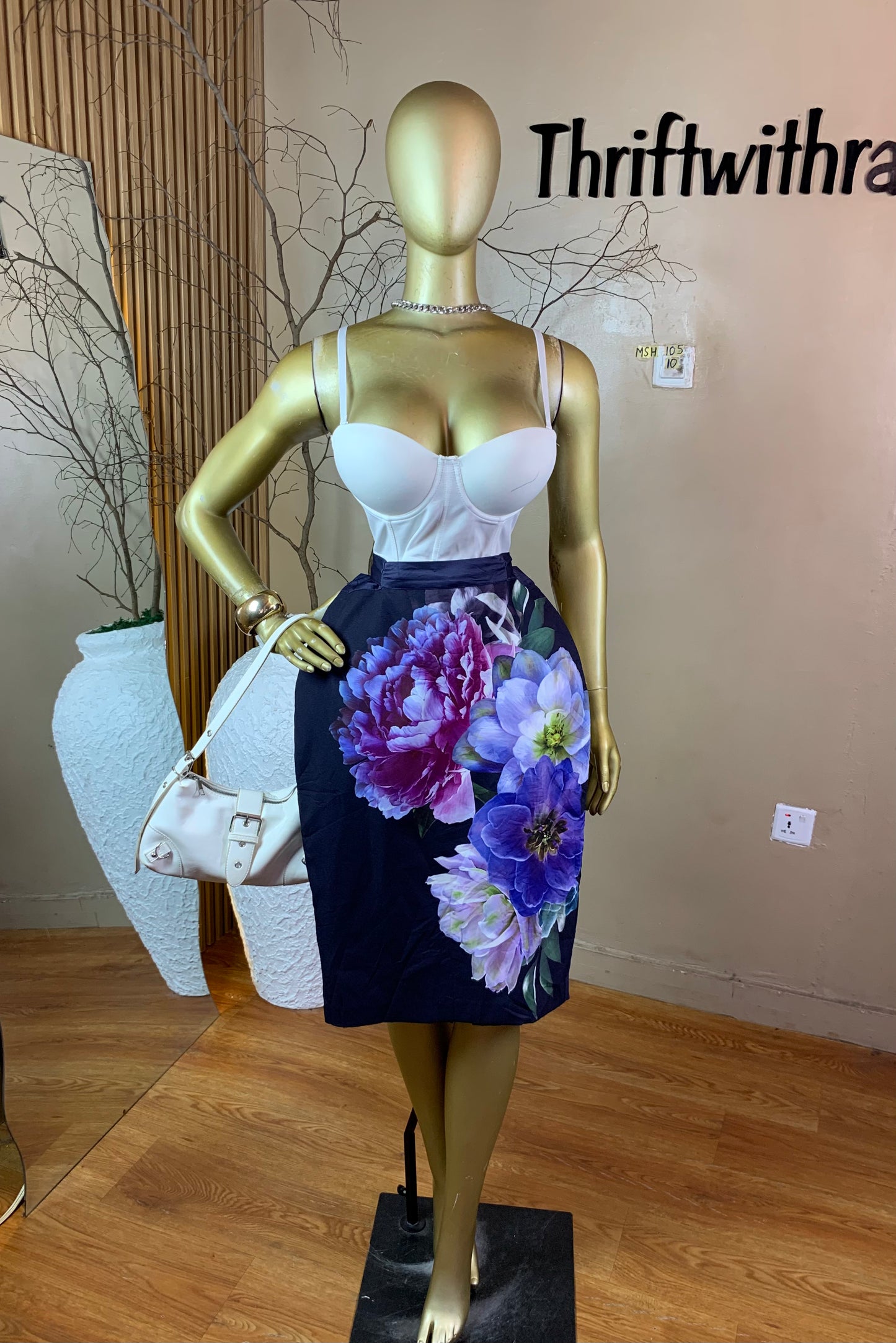 SIZE10 MSH105 FLORAL SKIRT ONLY