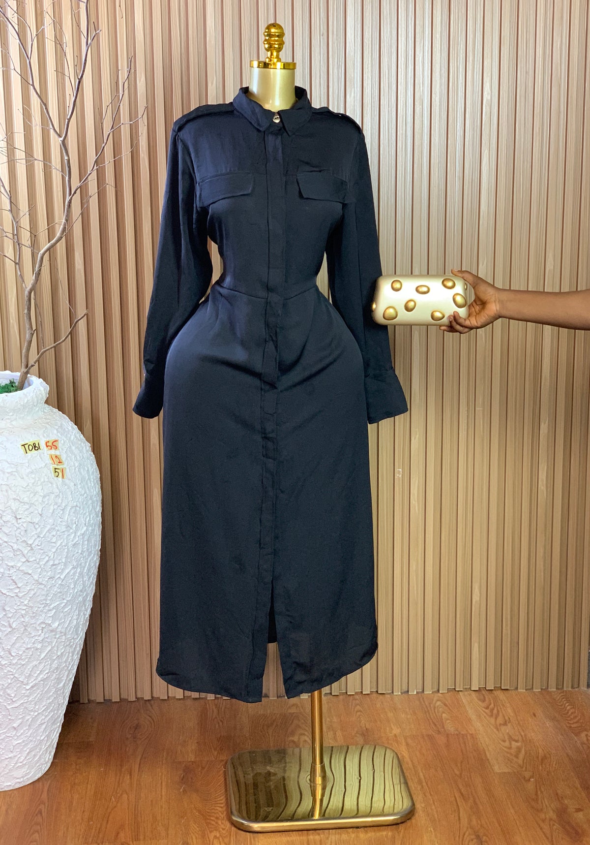 TOBI55 SIZE12 Length51 black dress