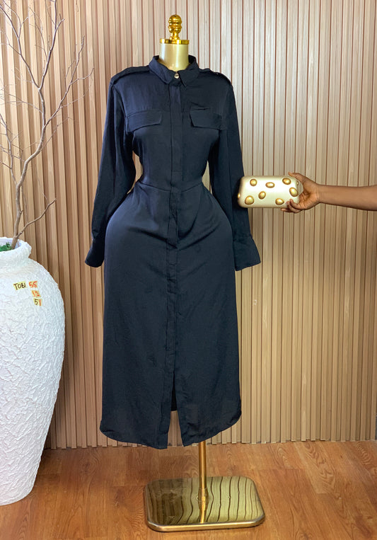 TOBI55 SIZE12 Length51 black dress