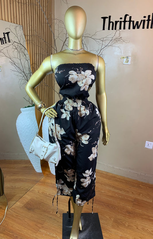 SIZE12 DRAY72 FLORAL JUMPSUIT Length48