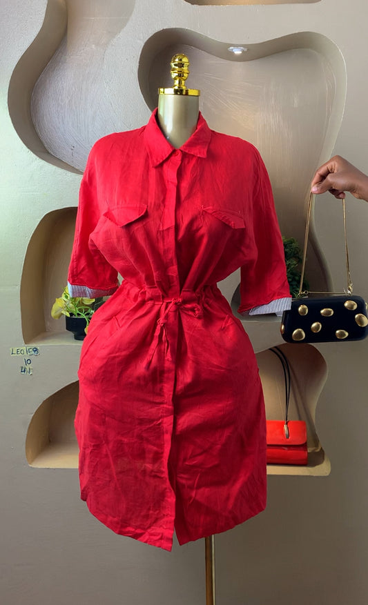 LEO158 RED DRESS SIZE10 Length41