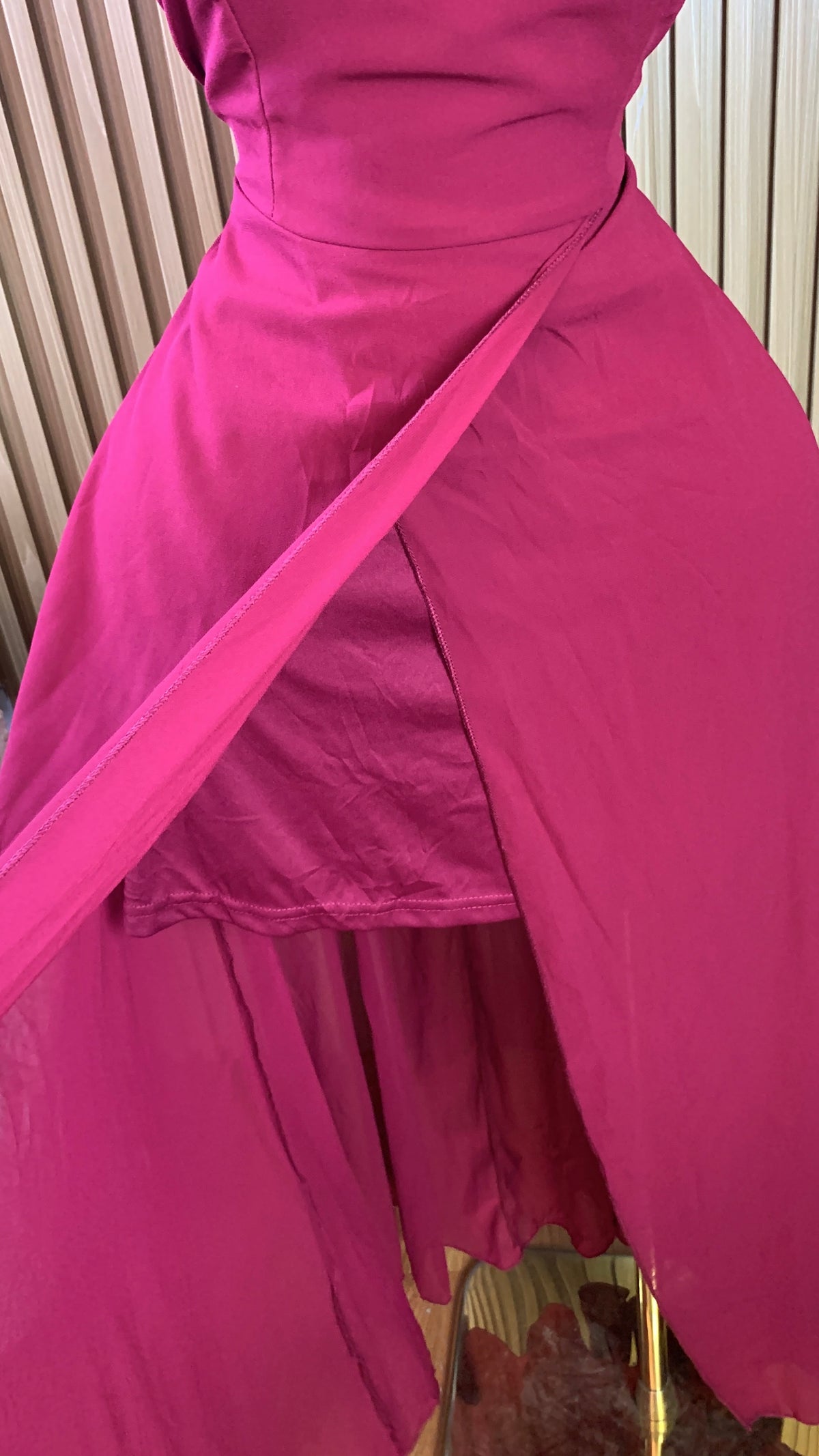 KEMI60 SIZE8 Length58 burgundy dress