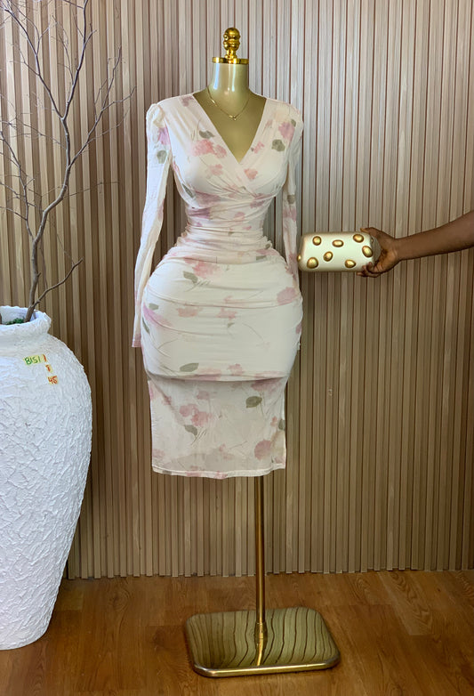 BISI1 SIZE8 Length45 mesh dress