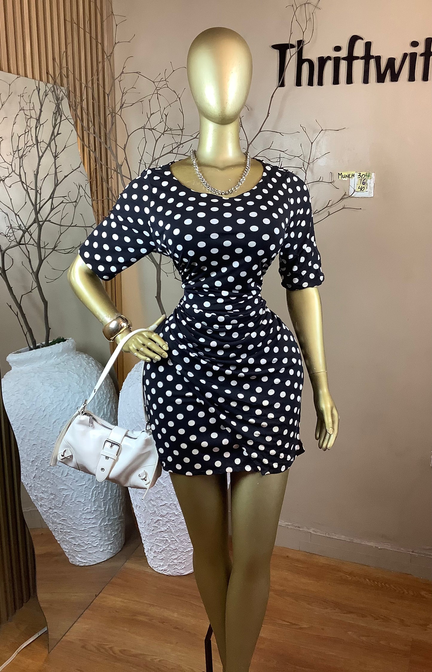 SIZE16 MUNCH304 Length40(Polka dot)(Little stain)
