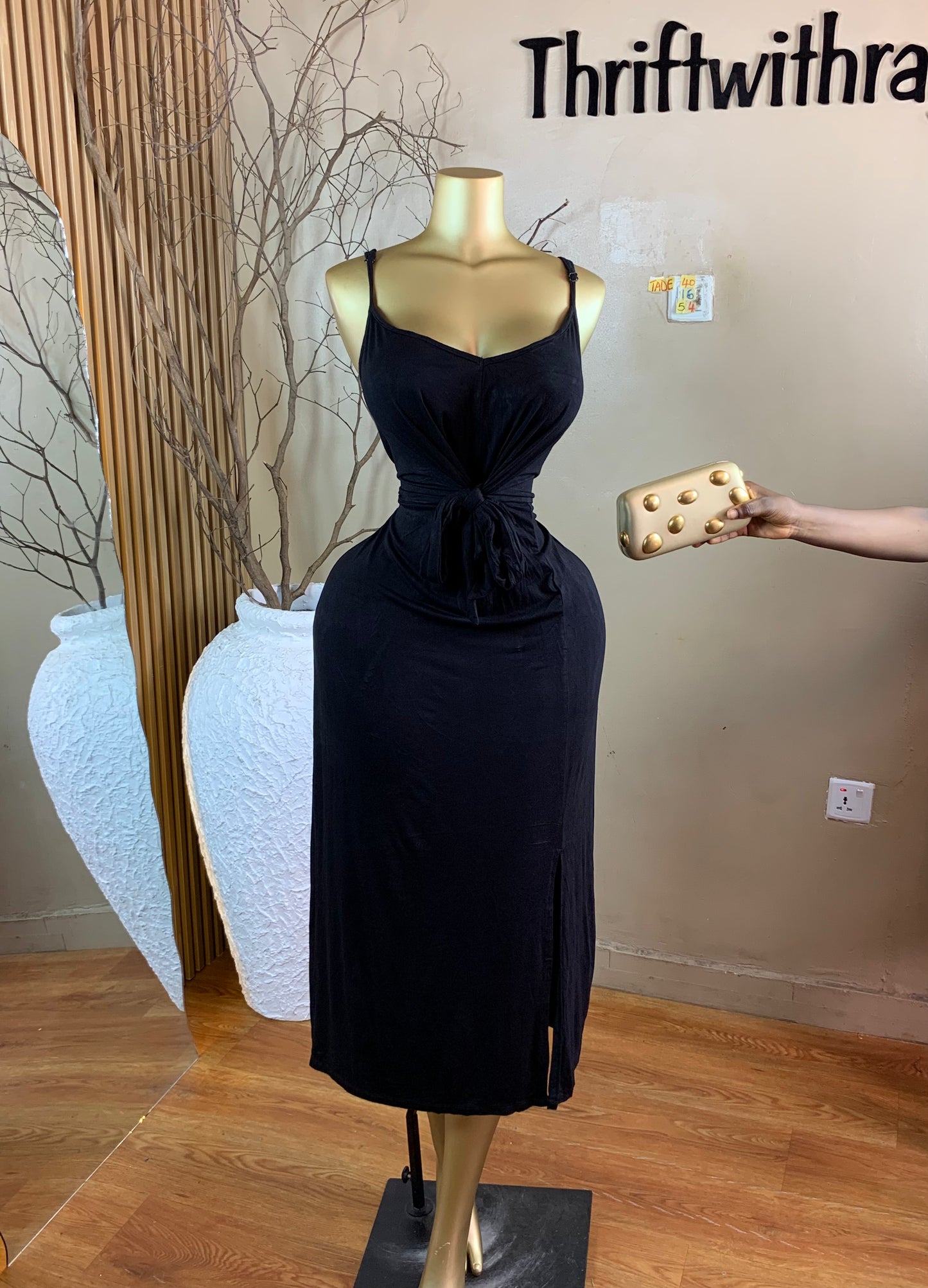 TADE40 SIZE16 Length54 Black dress