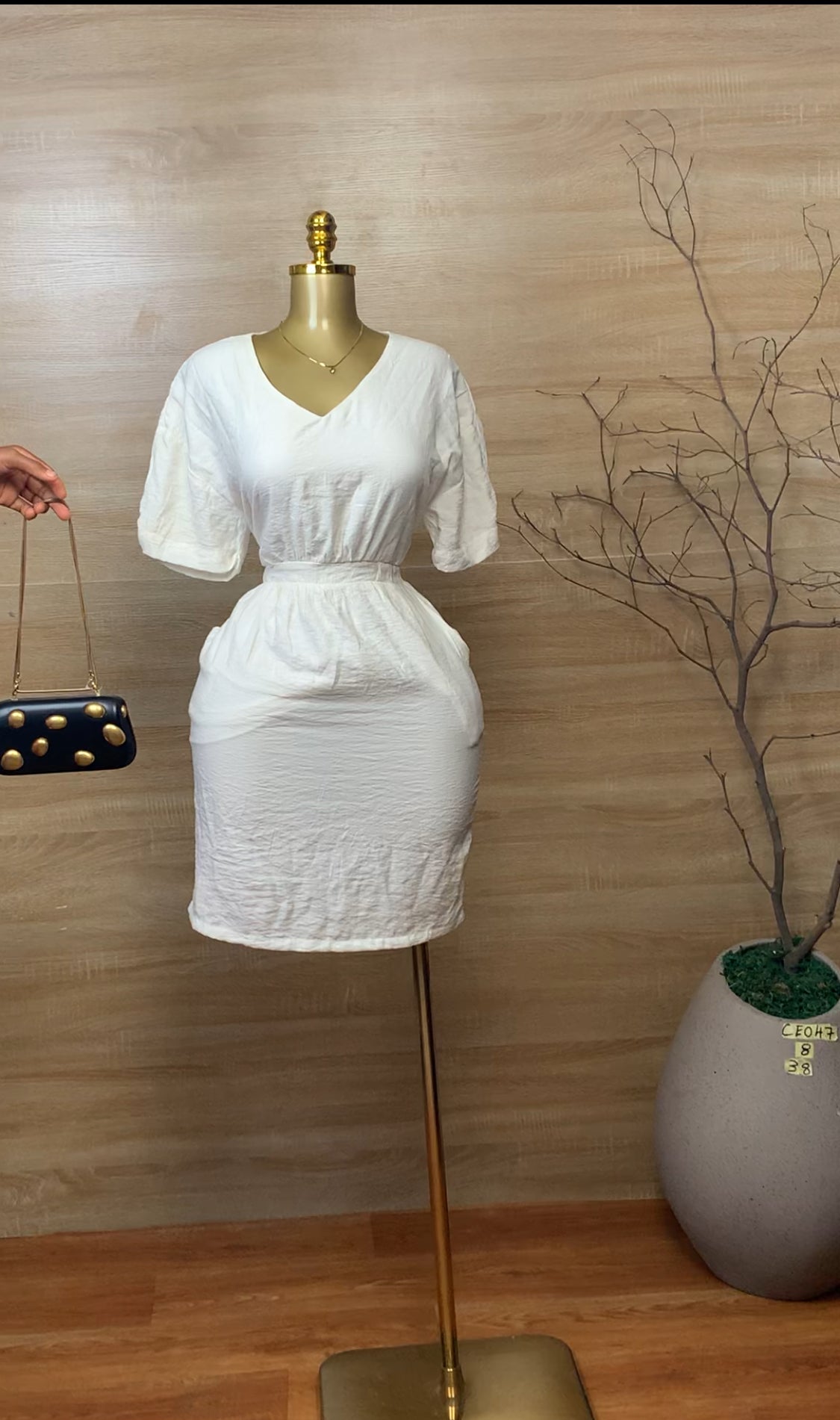 SIZE8 CEO47 white dress Length38