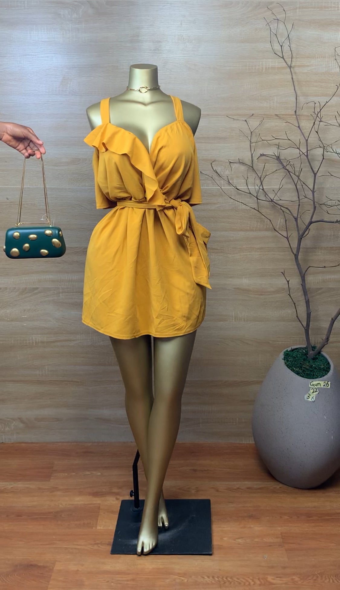 GUM26 SIZE22 Yellow DRESS Length36