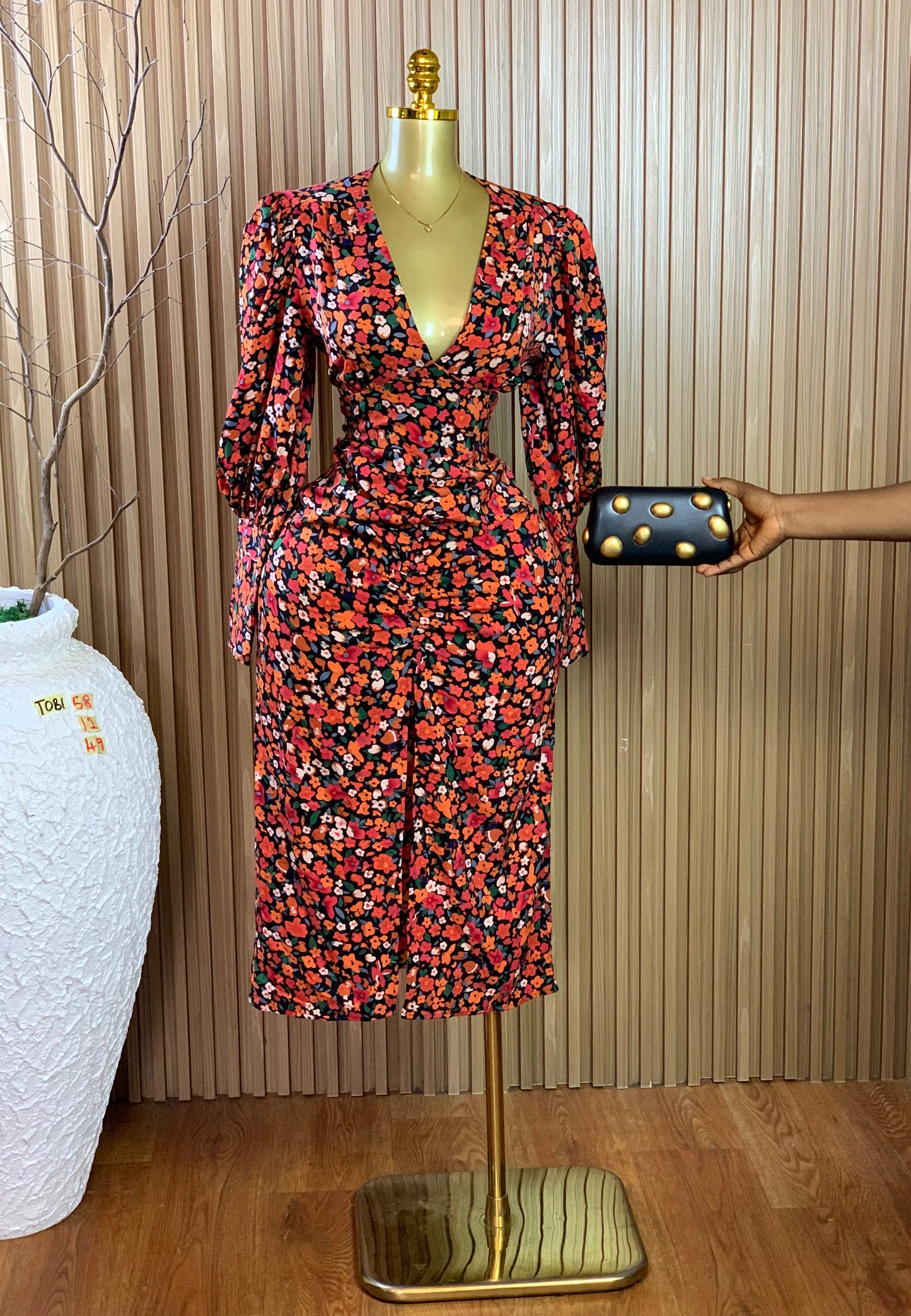TOBI58 SIZE12 Length49 floral dress