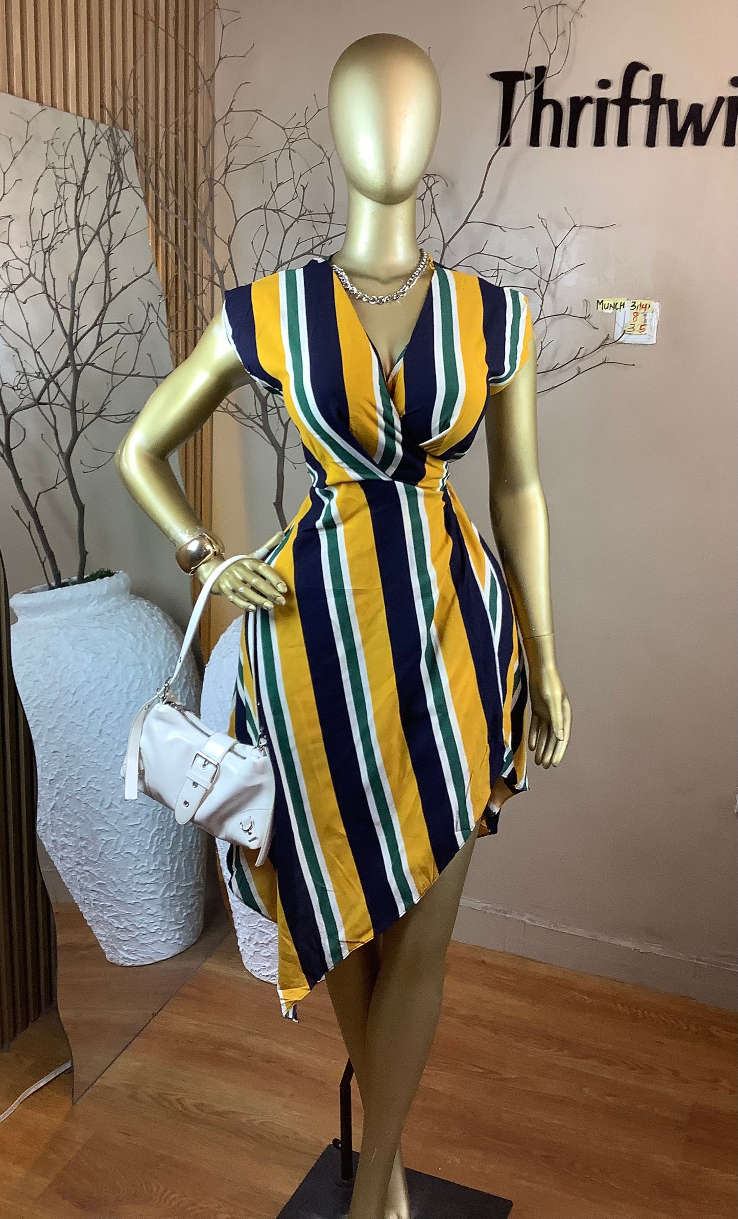 SIZE8 MUNCH314 Length35(Little stain)(Wrap dress)