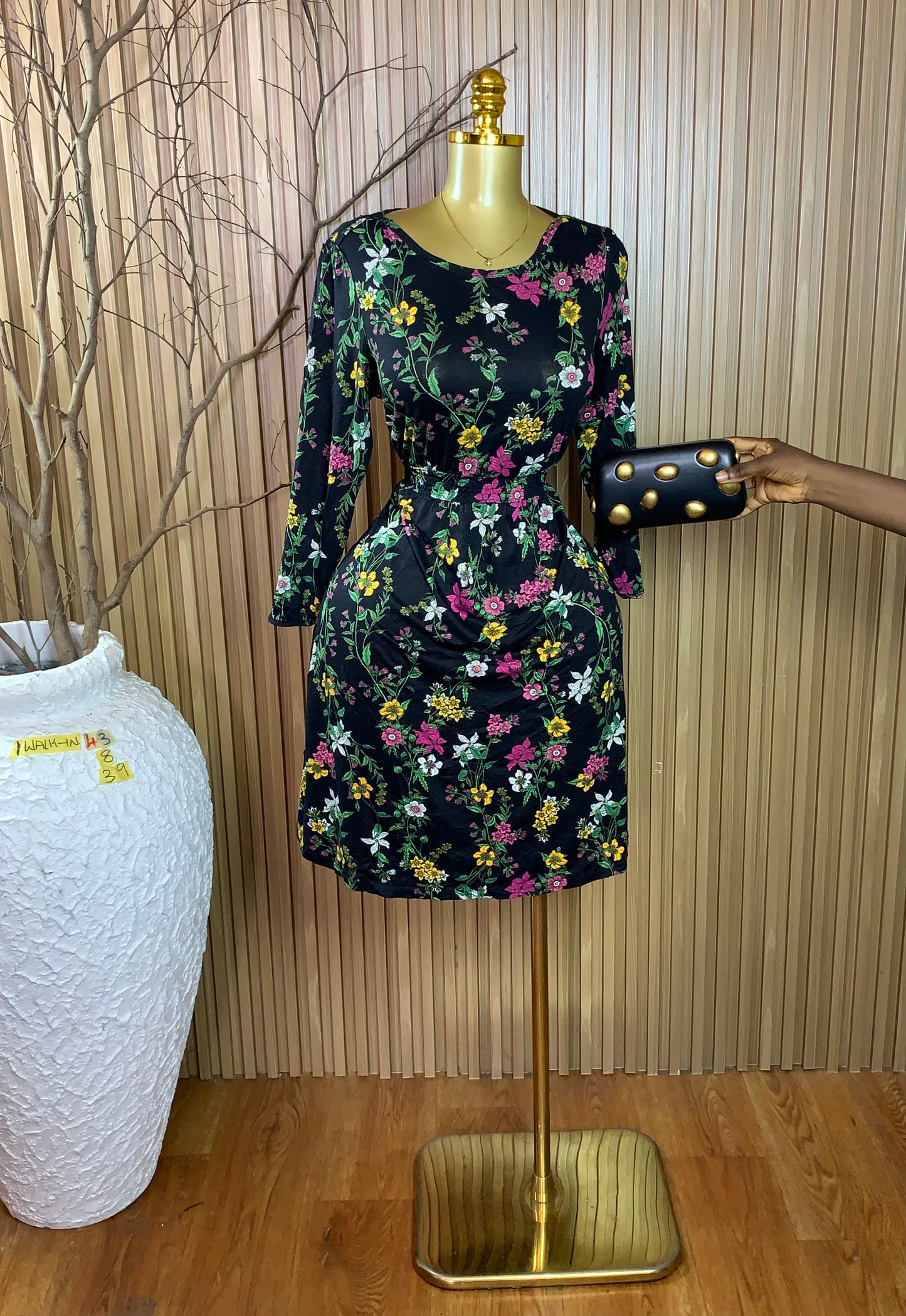 1WALK-IN43 SIZE8 Length39 Floral dress