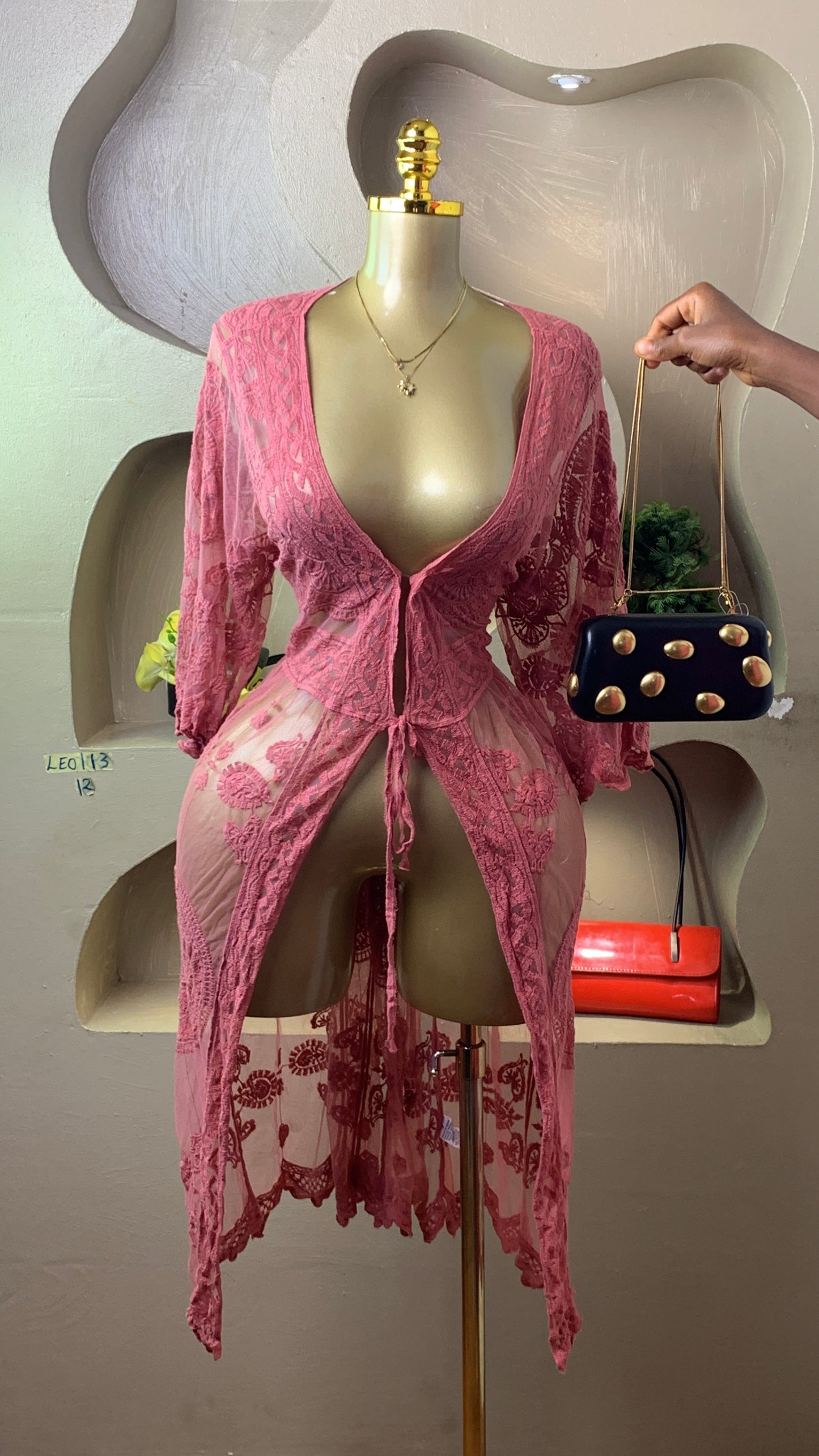 LEO113 peach DRESS SIZE12