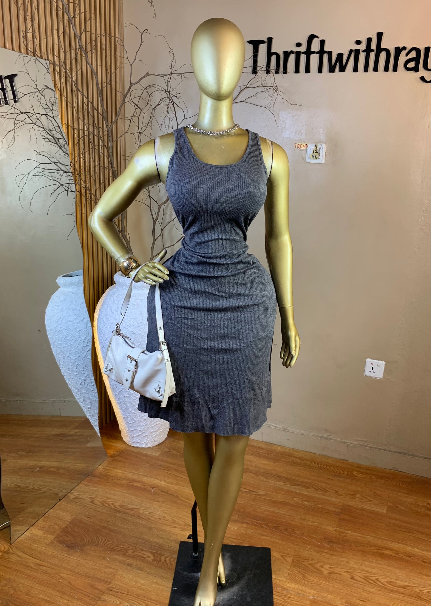 TREND4 SIZE12 Length45 grey dress