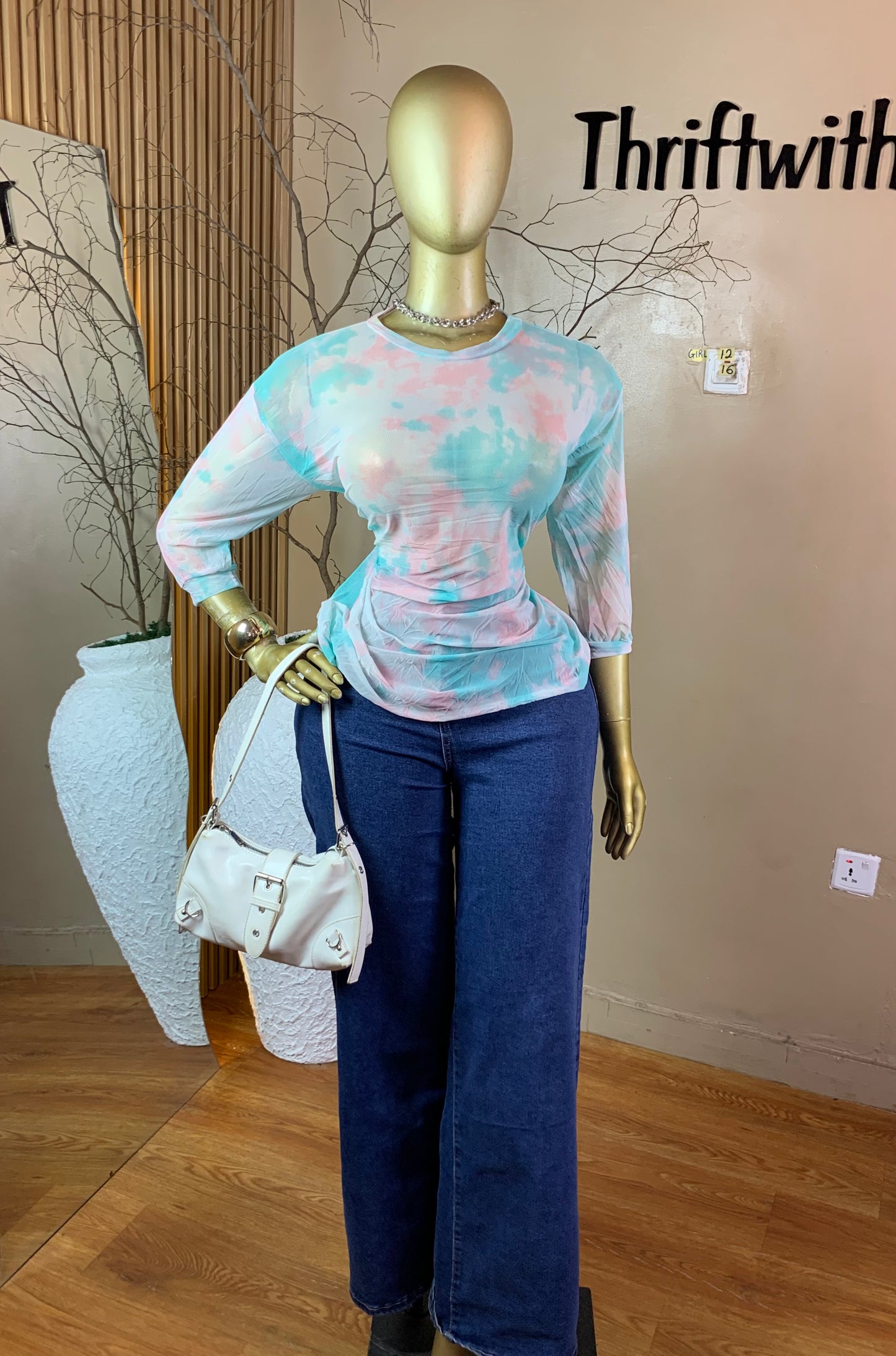 SIZE16 GIRL12 MESH TOP ONLY