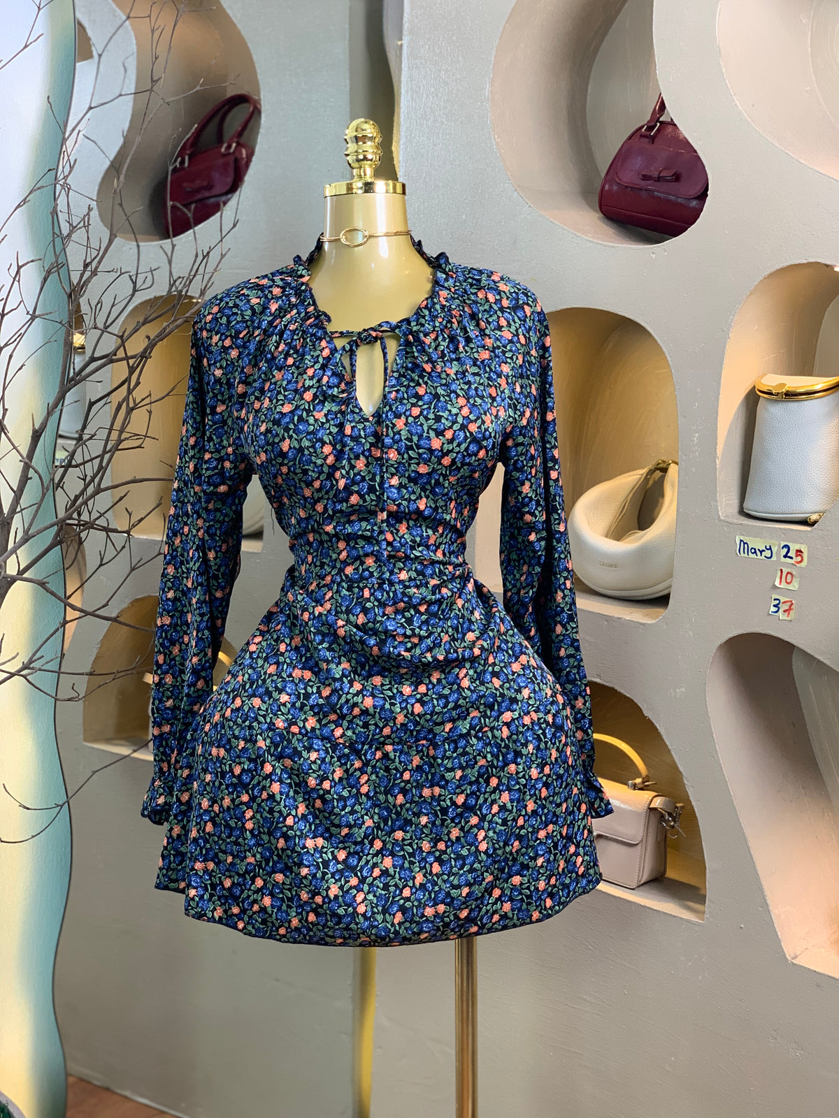 MARY25 SIZE10 Floral DRESS Length37