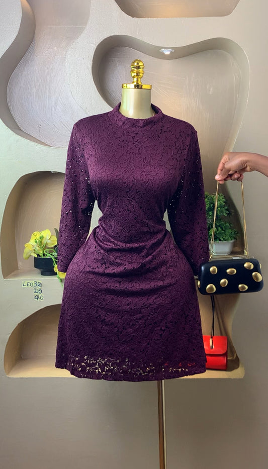 LEO32 DARKWINE DRESS SIZE20 Length40
