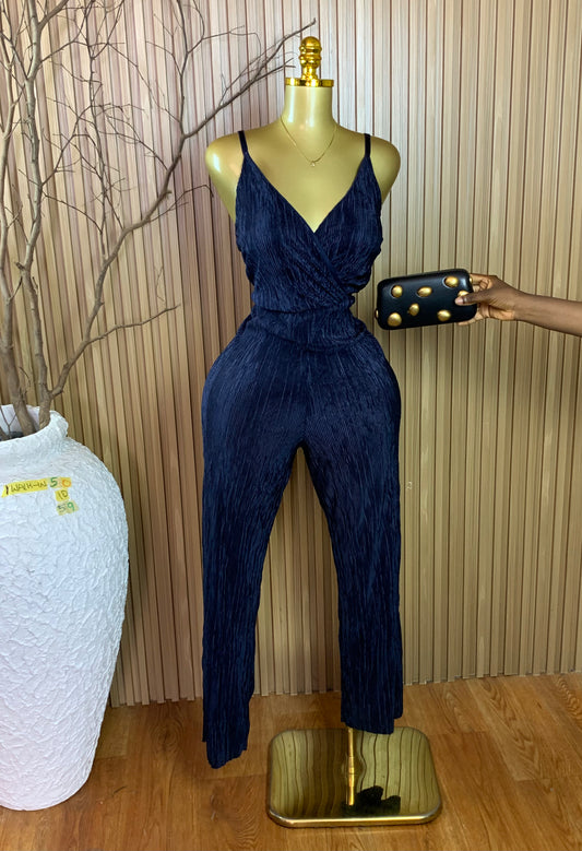 1WALK IN50 SIZE10 Length59 Navy blue jumpsuit