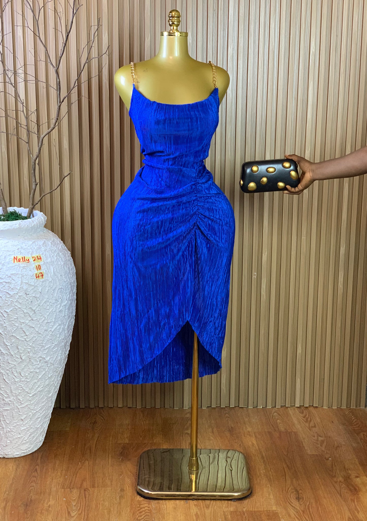 NELLY24 SIZE10 Length47 blue dress