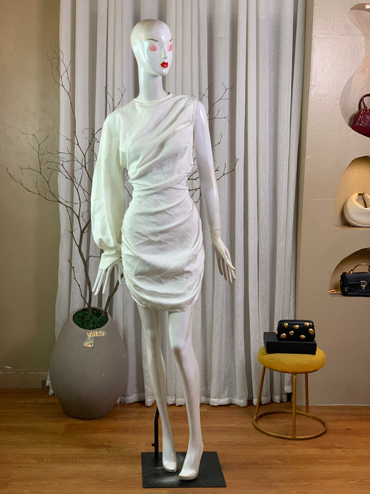 TITI41 SIZE10 White DRESS Length39