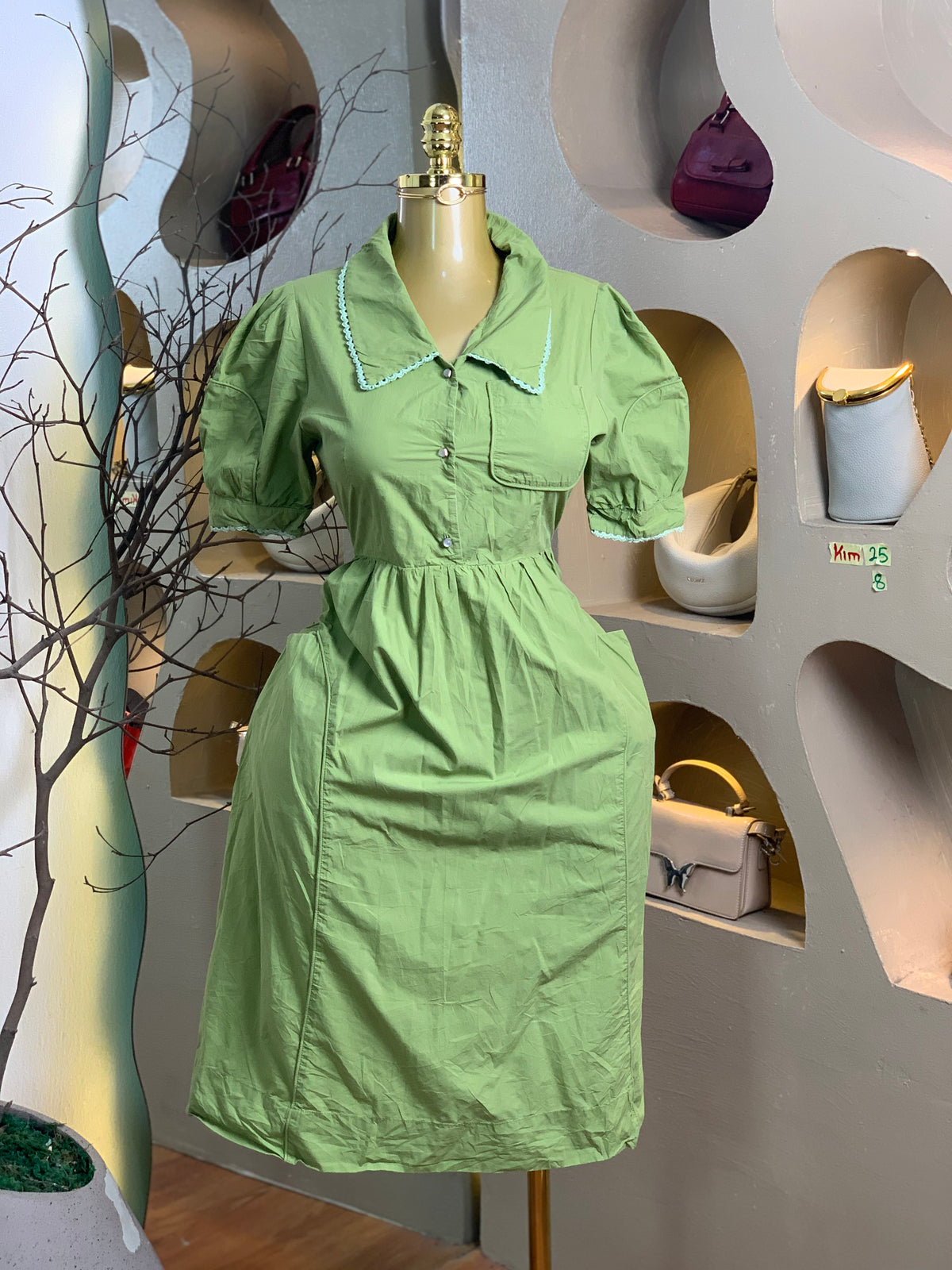 KIM25 SIZE8 Green DRESS