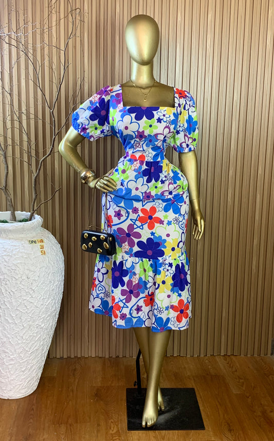 OPE108 SIZE20 Length51 multi color dress