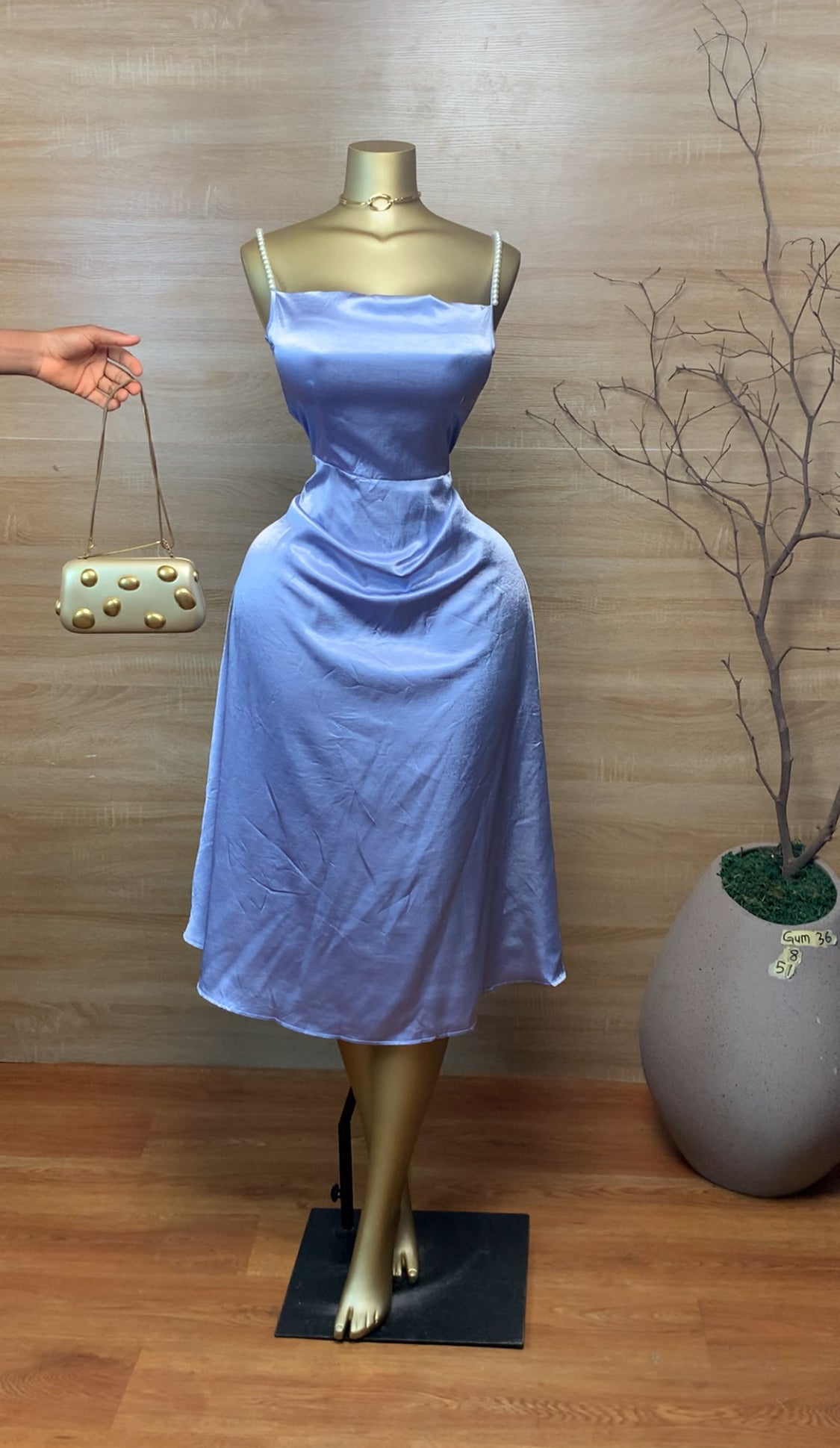 GUM36 SIZE8 Blue DRESS Length51