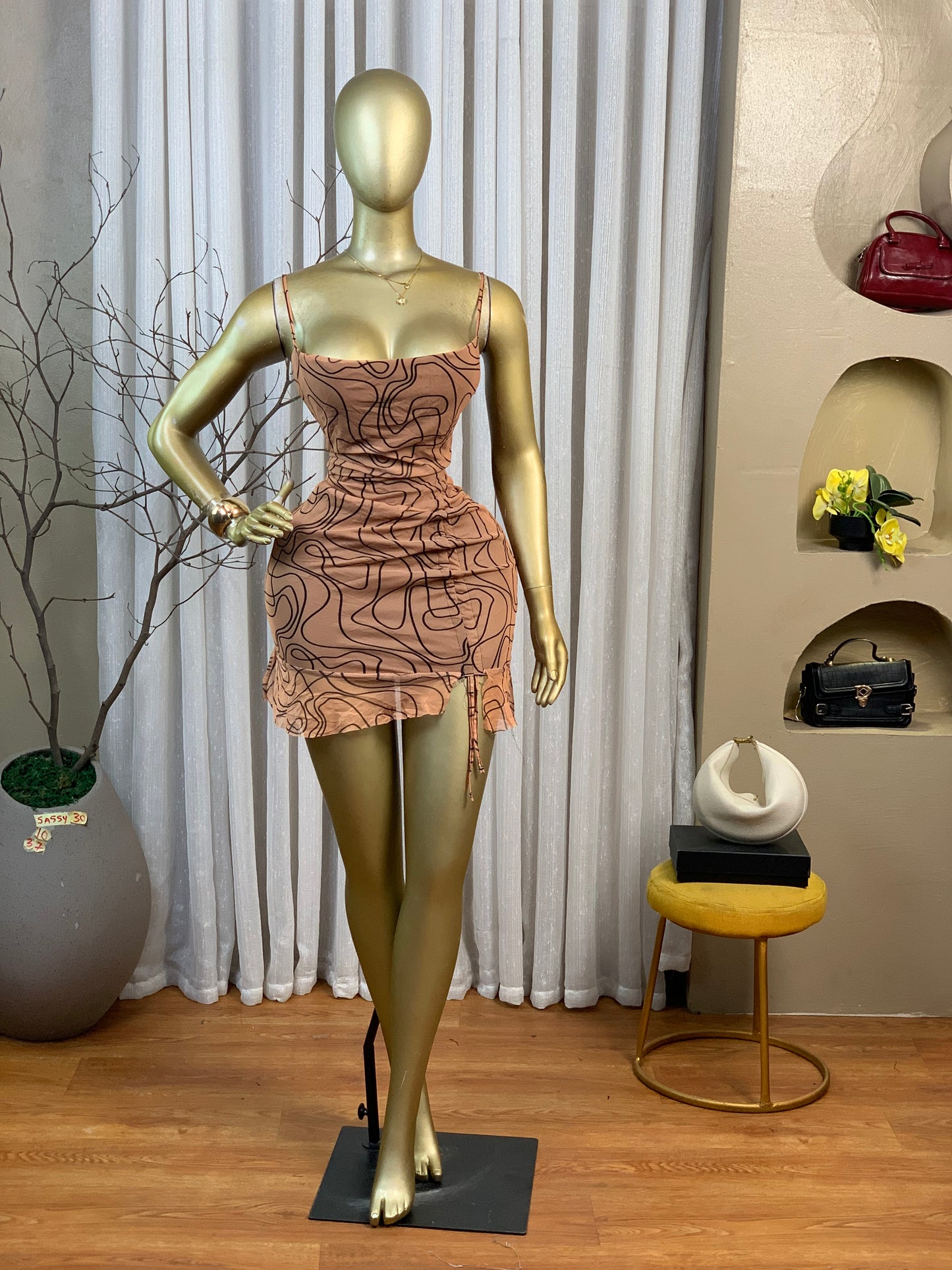 SASSY30 SIZE10 mesh dress  Length32