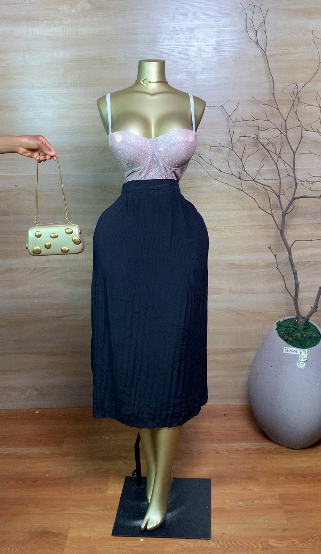 SIZE14 BOOM79 Black Skirt Length35