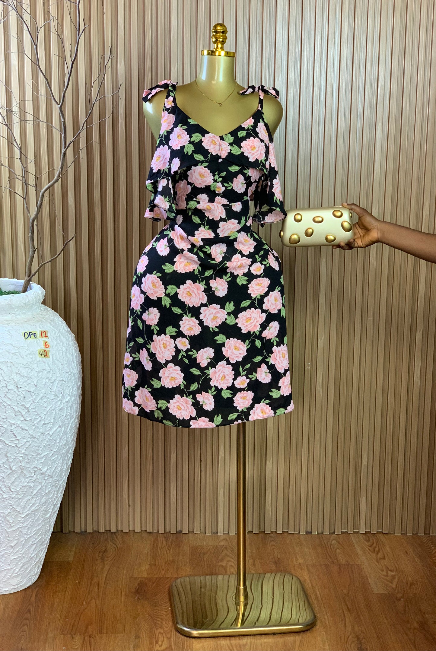 OPE12 SIZE6 Length42 floral dress
