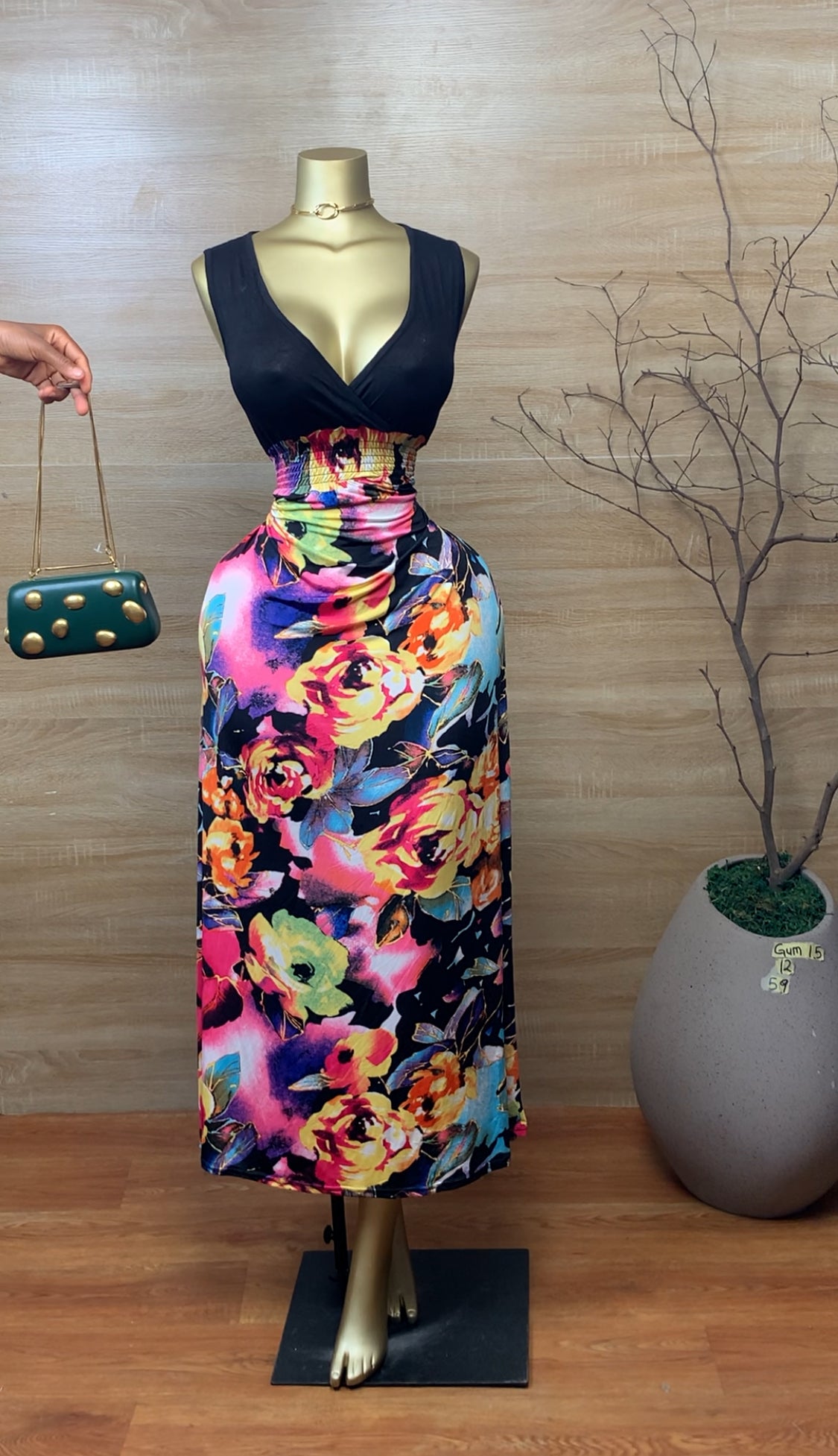 SIZE12 GUM15 Floral DRESS Length59