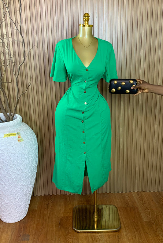 1WALK-IN3 SIZE12 Length49 green dress