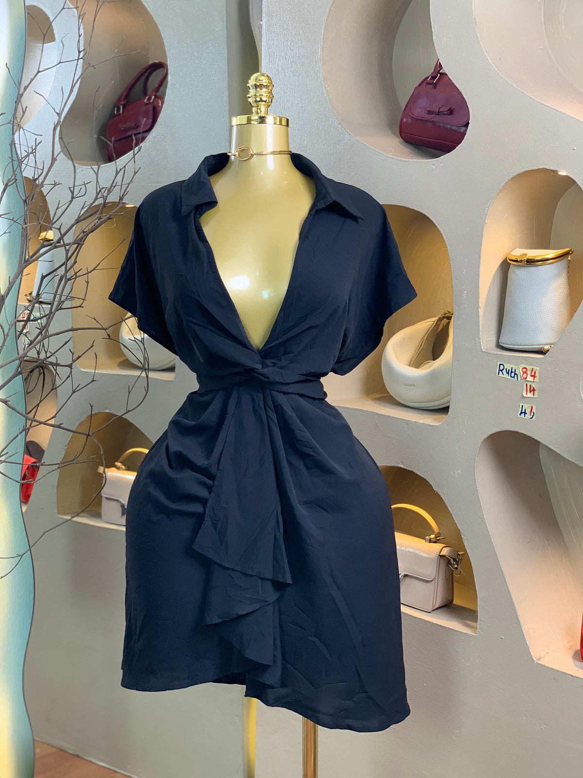 RUTH84 SIZE14 Black DRESS Length41