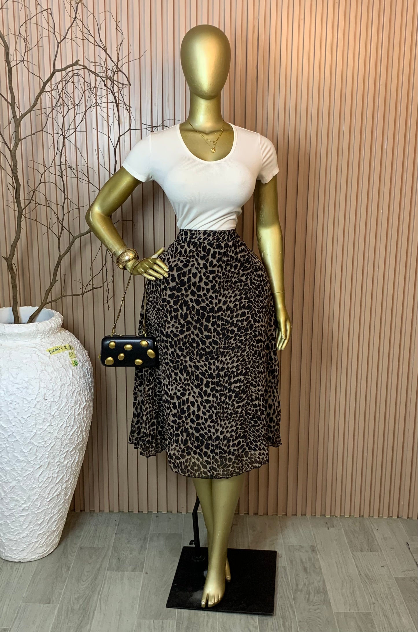 DEBBY38 SIZE10 Length33 Animal print skirt