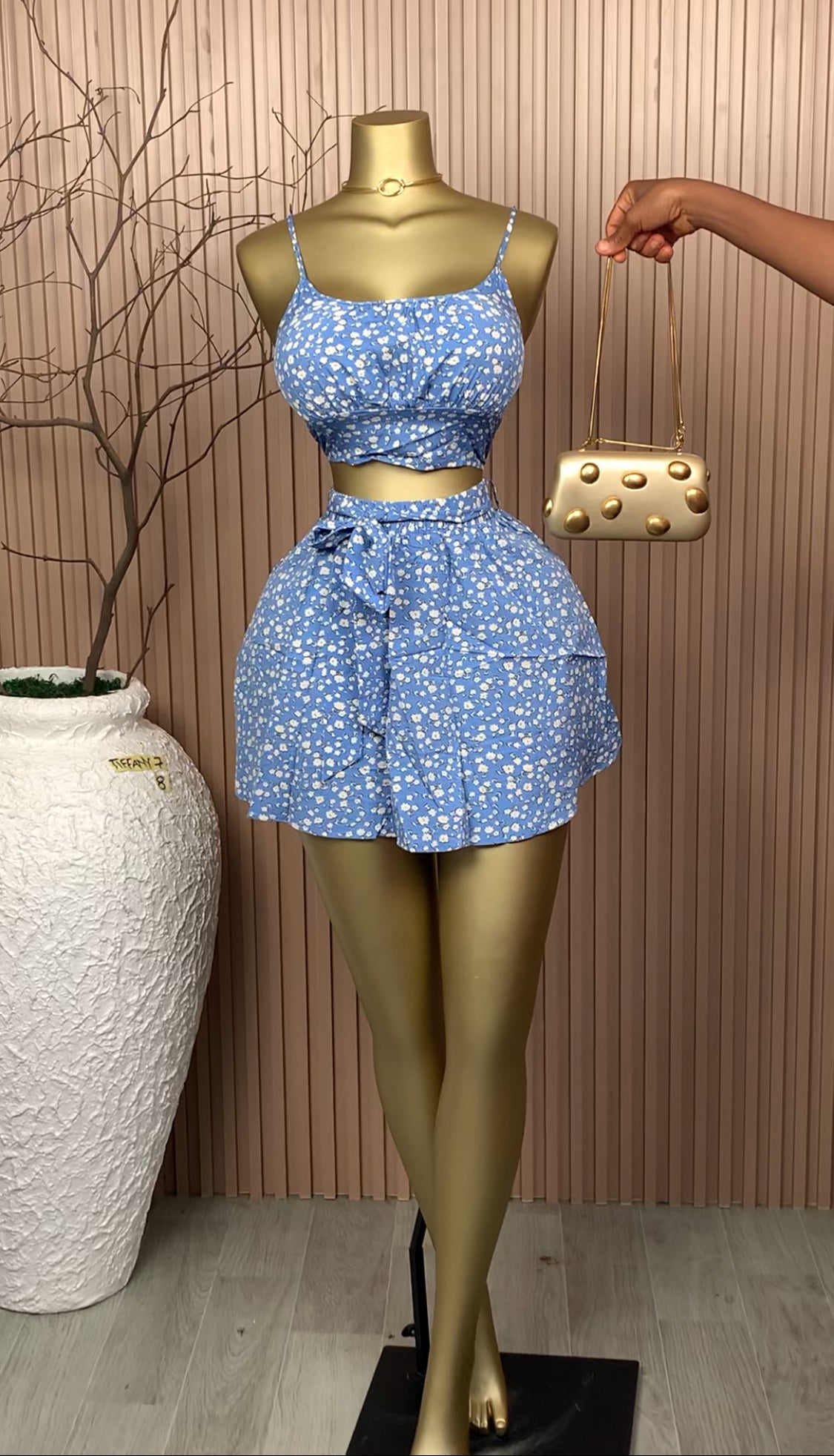 UK Size 8 Tiffany7 Brand New Two Piece BLUE