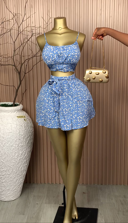 UK Size 8 Tiffany7 Brand New Two Piece BLUE