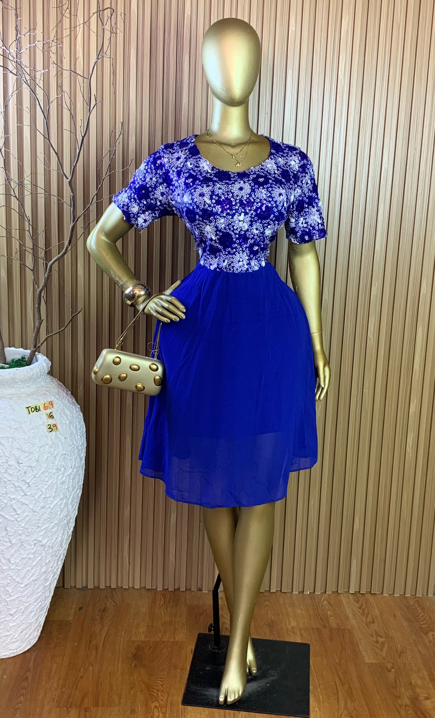 TOBI69 SIZE16 Length39 blue dress