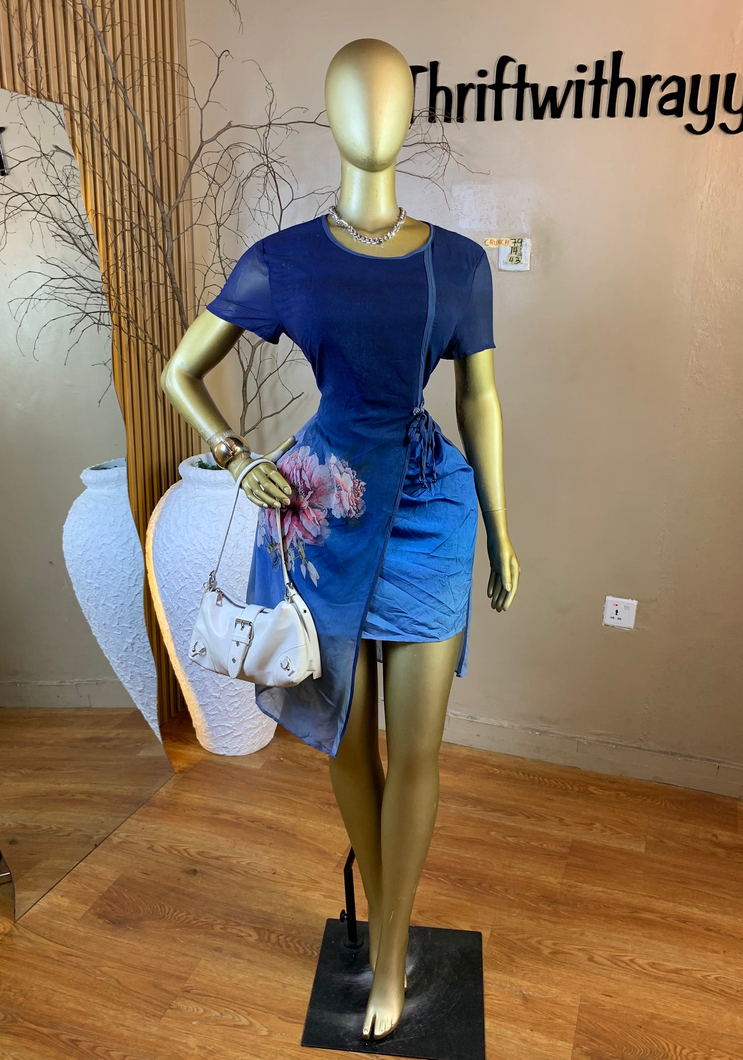 CRUNCH79 SIZE14 Length43 chiffon dress