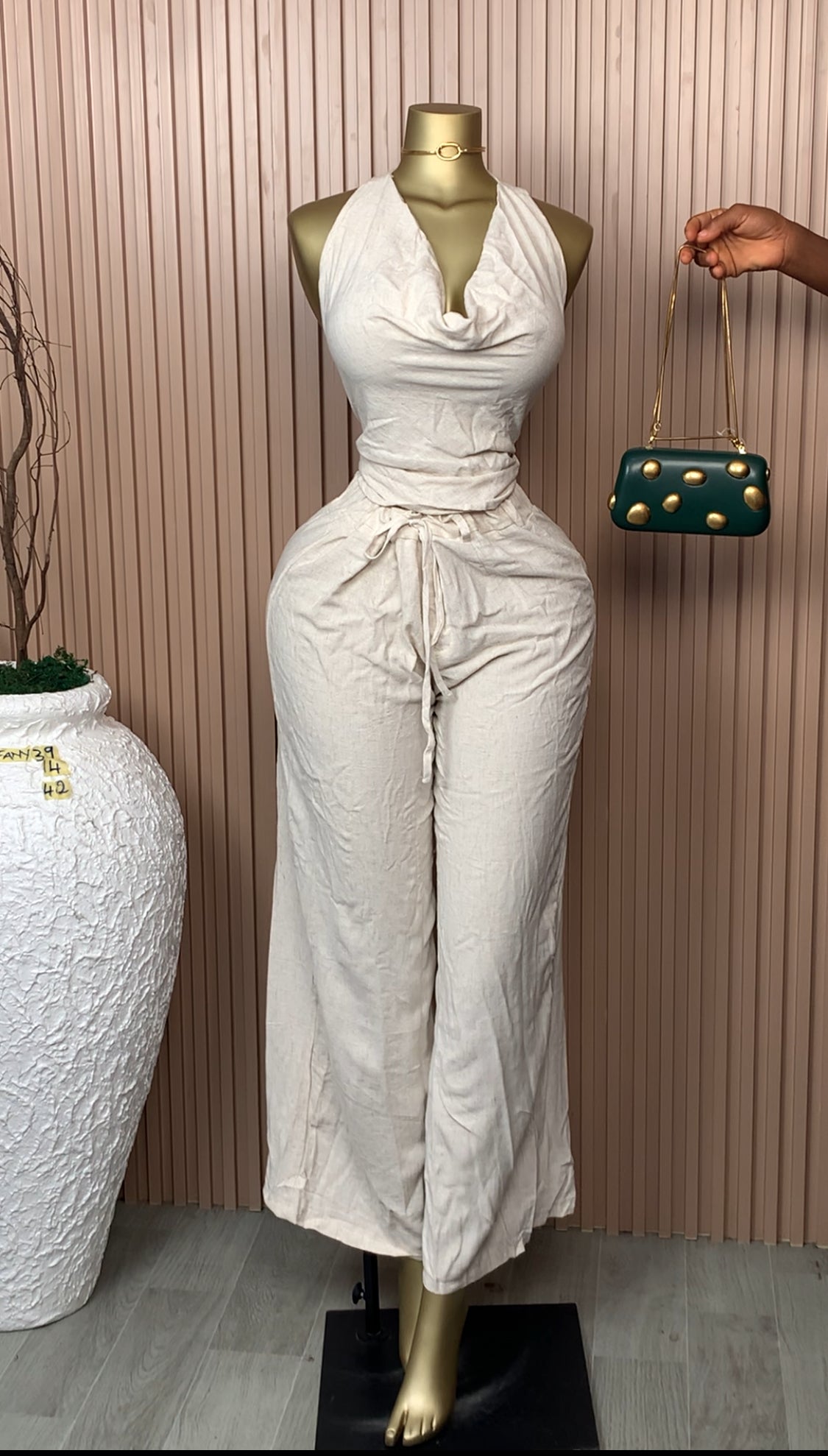UK Size 10&14 Tiffany39 Brand New Two Piece Off-White Length42