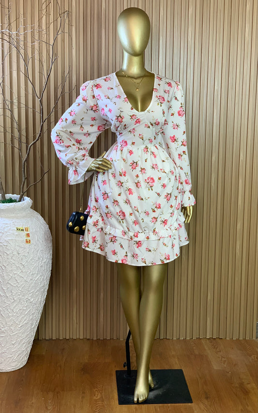 KEMI11 SIZE18 Length40 floral dress