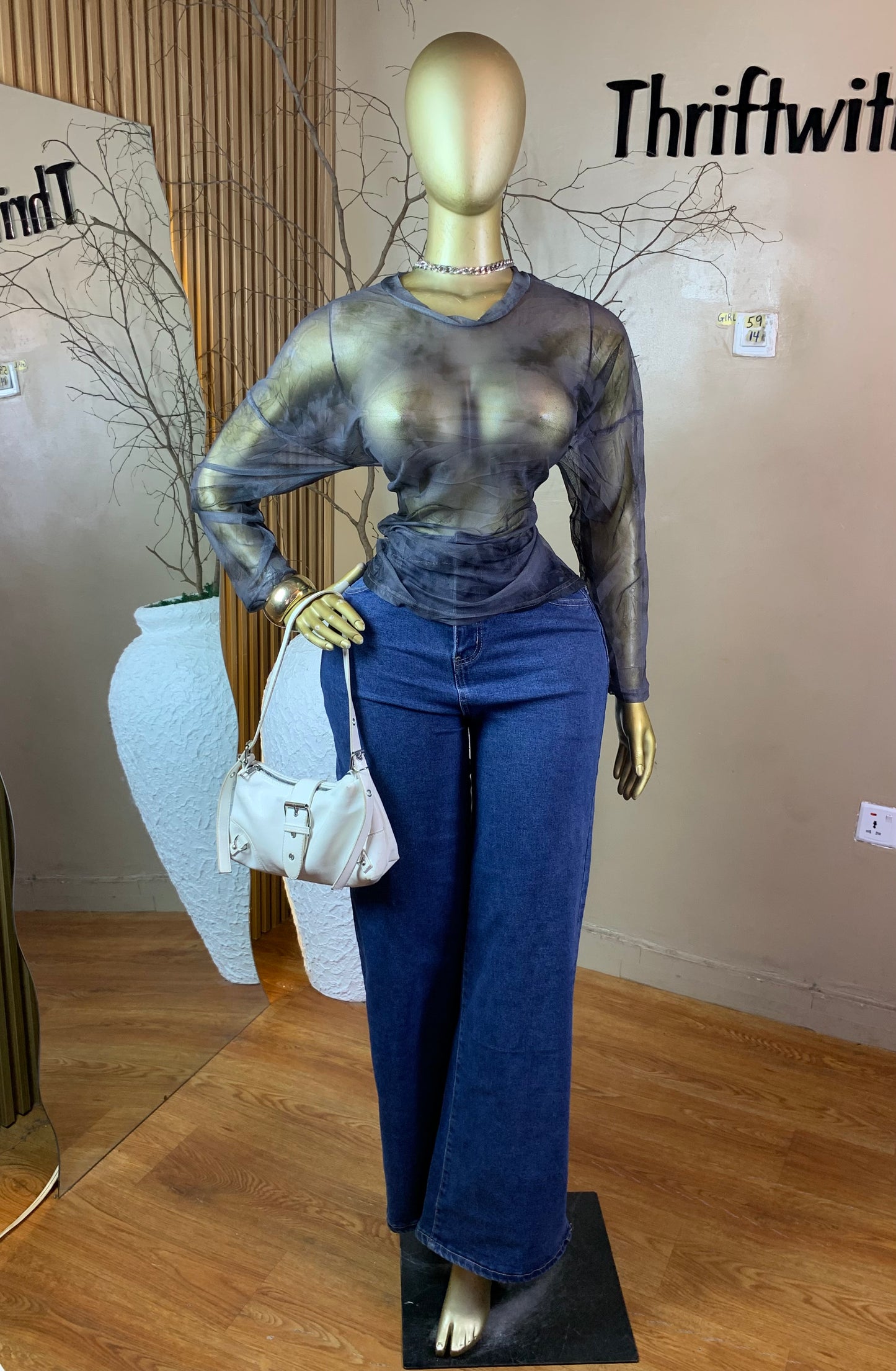 SIZE14 GIRL59 MESH TOP ONLY