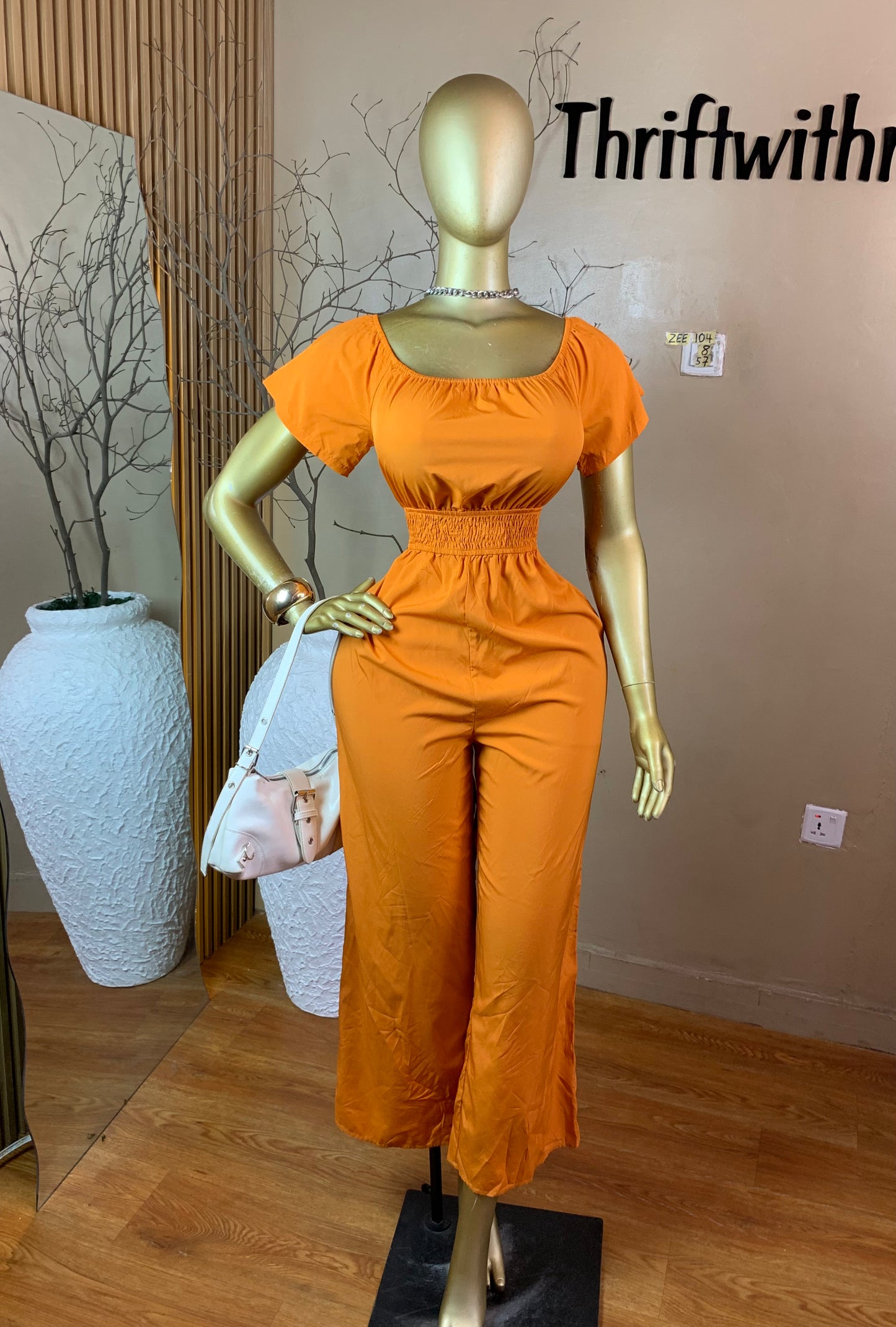 ZEE104 ORANGE JUMPSUIT SIZE10 Length57