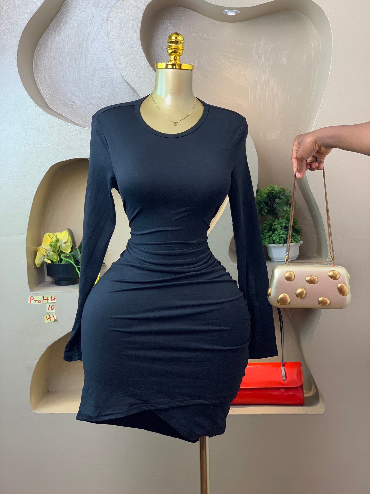 PRO44 SIZE10 Black DRESS Length41