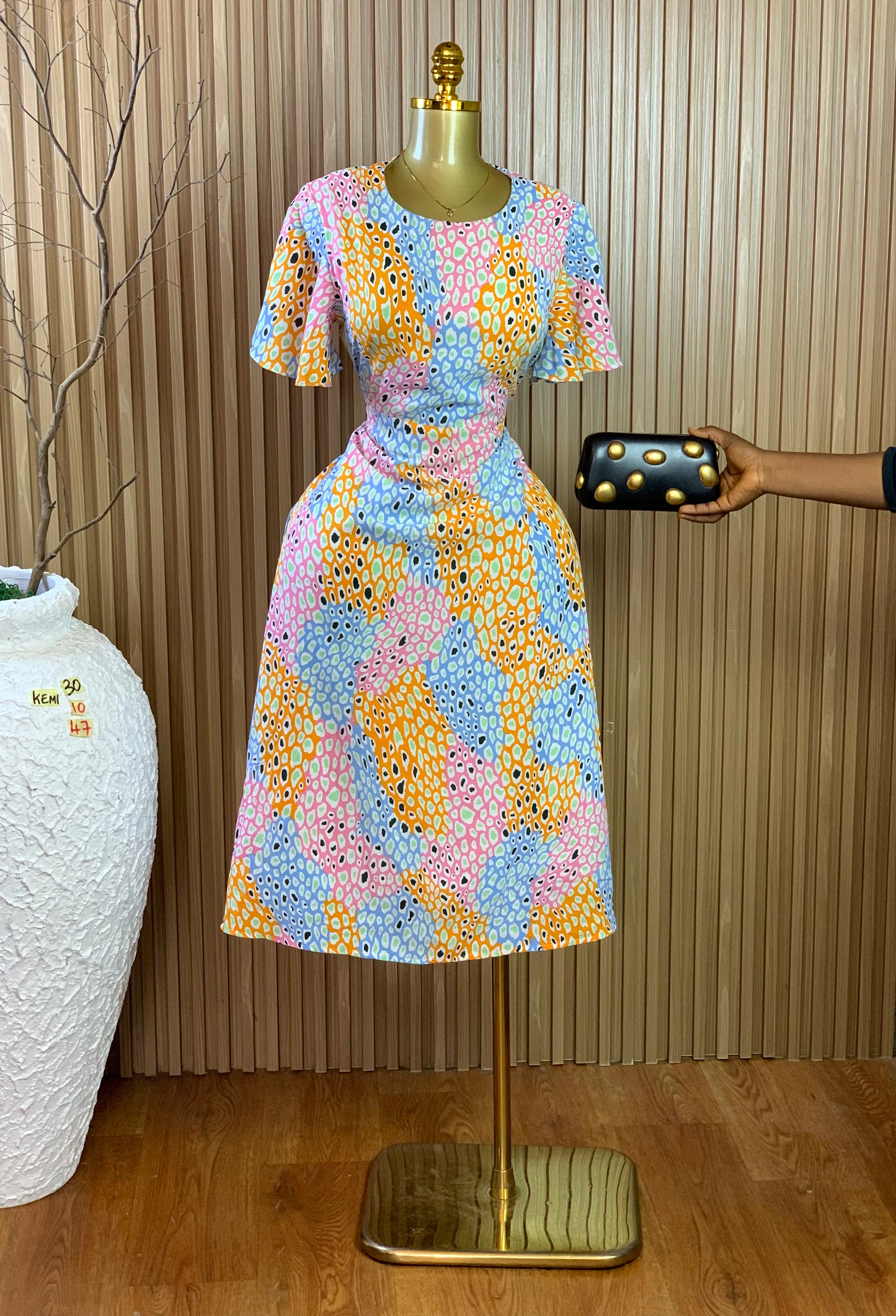 KEMI30 SIZE10 Length47 multi color dress